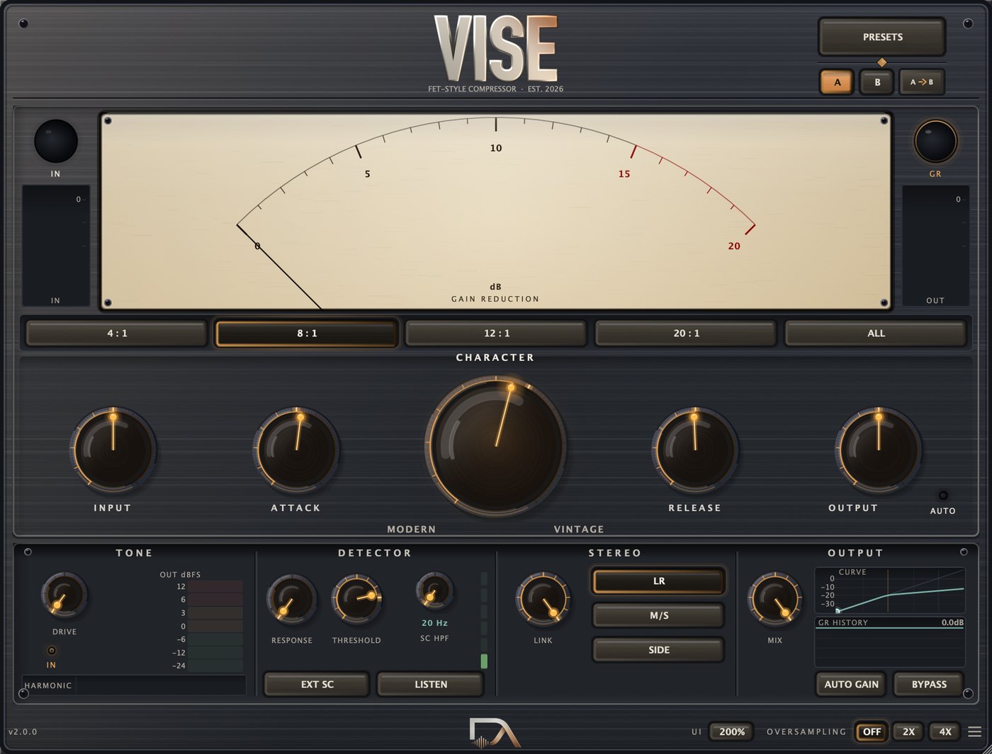Vise at its default size, 920 × 700.